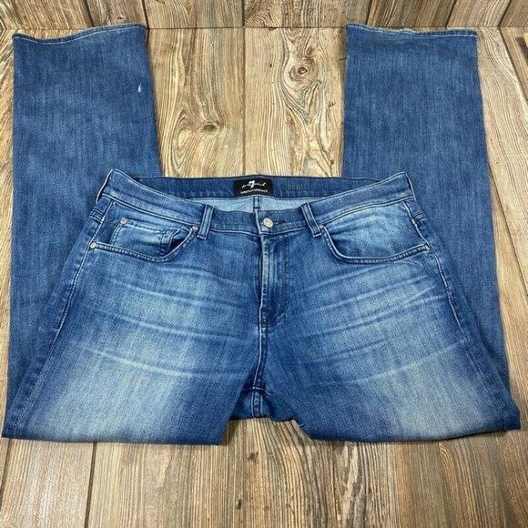 7 For All Mankind Brett Slim Bootcut Jeans 36x32.5 - Picture 9 of 9
